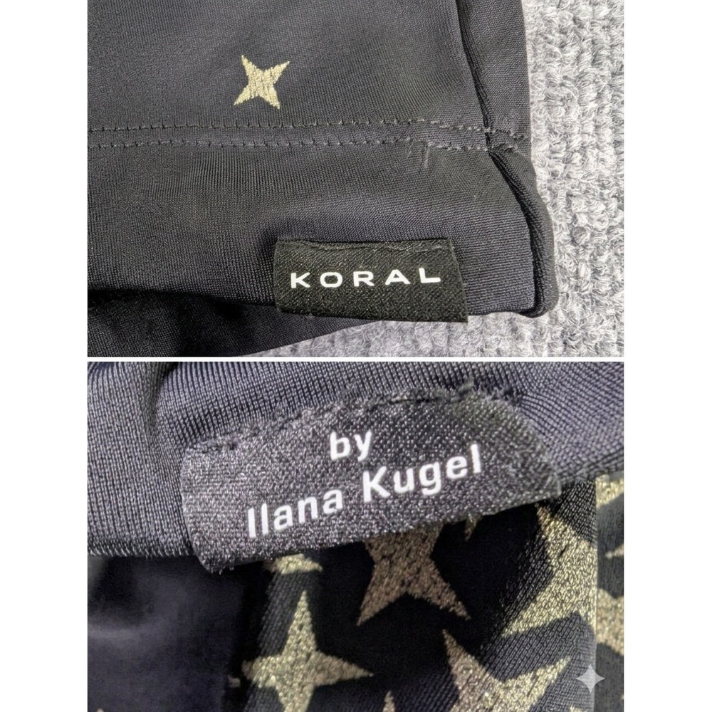 Koral Clover Impression Sweatshirt Black Gold Star Constellation Crop Hoodie S - Picture 6 of 8